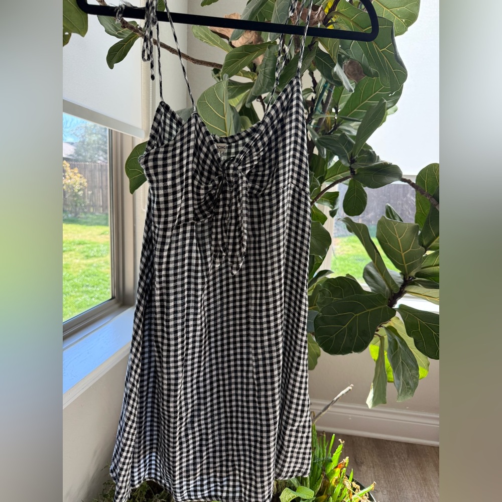 Billabong Black and White Gingham Dress (S)